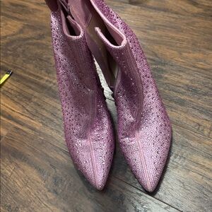 Pink Diamond Rhinestone Boots